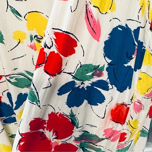 RIXO White Floral Mock Neck Maxi Dress Size 24 plus women’s - Picture 9 of 13